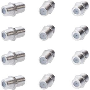4 GHz F81 F Female to Female Coupler F-Type Adapter Connector RG6 Coax Cable Connector, F81 F Female to Female Coupler F-Type Adapter Connector RG6 Cable Extension (10/20/30/50/100 Pack) (50)