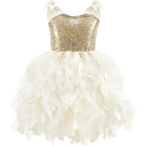 Girls Tutu Dress for Princess Birthday Outfit Sparkly Sequin Tulle Party Dress for Girls Prom Sneaker Ball Pageant