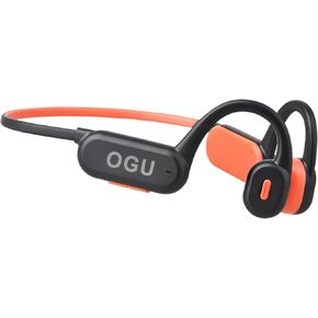 OGU Bone Conduction Headphones Open Ear Headphones Bluetooth 5.3 Sports Wireless Earphones with Built-in Mic, Sweat Resistant Headset for Running, Cycling, Hiking, Driving