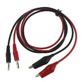 New 1 Pair Alligator Testing Cord Lead Clip Electrical Clamp to Banana Plug Cable Connector Leads for Multimeter Test P15