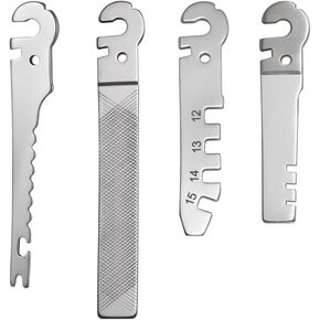 Roxon FT03 Build Your Own Multitool Accessory for Flex Multitool (Flat File, Fish Hook Remover & Fish Scaler, Fish Hook Sharpener Adjuster, Bicycle Spoke Wrench) good for Fishing & Camping