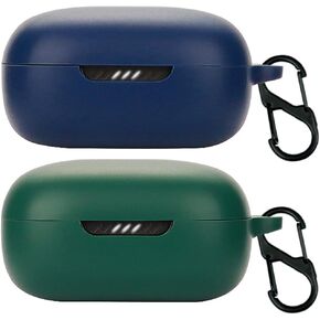 Compatible for JBL Live Free 2 TWS Headphone Case, [Supports Wireless Charging] [Shockproof Protective Case] Silicone Headphone Case (Blue-Green) in Saudi Arabia