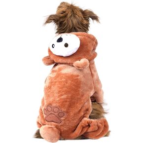 Fleece Dog Pajamas Winter Warm Dog Sweater for Small Dogs Thick Puppy Pajamas Cute Soft Dog Clothes Pet Costume for Small Breed (Pink Pig, XX-Small)