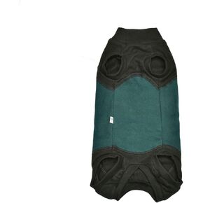 بيجامة قطط من Sphynx بأربعة أرجل من الصوف الدافئ بدون أكمام، ملابس مرنة للحيوانات الأليفة من أجل جراحة القطط بدون شعر، ملابس قطط بدون شعر لديفون، كورنيش (أخضر، L (9-11 رطل)) in Kuwait