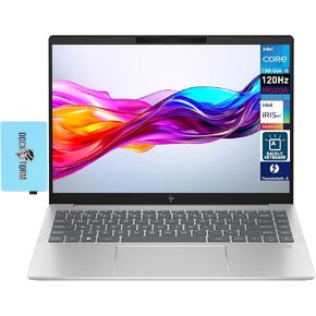 HP Pavilion Plus 14 inch Laptop 120 Hz WQXGA Display (Intel i5-1335U, 16GB LPDDR5, 1TB PCIe SSD, Intel Iris Xe, Backlit KYB, Thunderbolt 4, B&O Speakers, WiFi 6E, Win11P) w/DKZ USB Port Expander