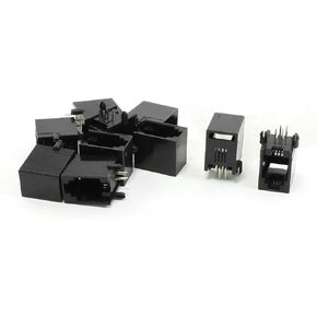 uxcell 10Pcs RJ9 RJ10 RJ22 4P4C Jacks 4-Position Phone Handset Female Connectors