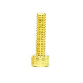 50pcs M4 Screws Hexagon Bolts Head Cap Screws 12.9 Grade Allen Screws Cup Head Hex Socket Gold (10mm)