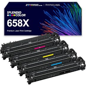 658X Toner Cartridge Black Cyan Yellow Magenta Compatible W2000X W2001X W2002X W2003X Toner Cartridge Replacement for Color Enterprise M751 M751dn M751n Printer