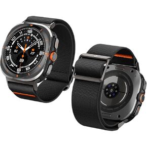 Spigen Lite Fit Designed For Samsung Galaxy Watch Ultra Band 47mm Nylon Solo Loop Band (2024) - Black