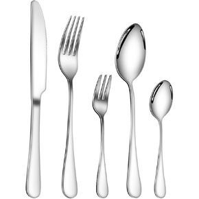 Portable Flatware Set Stainless Steel Travel Utensils Reusable Silverware Set for Lunch Camping Picnic