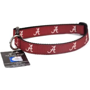 Alabama Crimson Tide Ribbon Dog Collar - Large