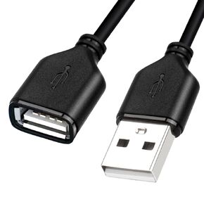 كابل USB2.0 A إلى USB A أنثى بطول 40 قدم، كابل تمديد USB2.0 طويل USB2.0 ذكر إلى أنثى كابل شحن طويل سريع الشحن لأجهزة PS5 ولوحة المفاتيح والماوس والمزيد! قطر السلك 2.8 ملم