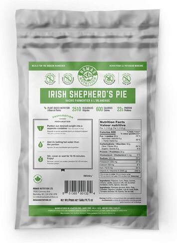 – Irish Shepherd’s Pie | High Energy, All Natural Ingredients | Gluten, Dairy & Palm Oil Free | Just Add Boiling Hot Water in Kuwait