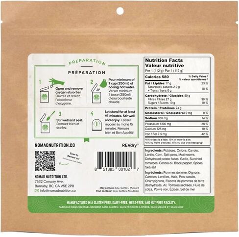 – Irish Shepherd’s Pie | High Energy, All Natural Ingredients | Gluten, Dairy & Palm Oil Free | Just Add Boiling Hot Water in Kuwait
