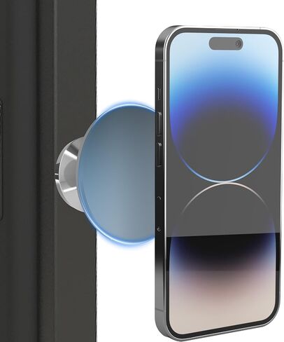 Gym Magnetic Phone Holder, Double-Sided Strong Magnetic Phone Mount, Attaches to Any Metal Surface, Compatible with All Phone Models, Perfect for Video Recording - Silver in Saudi Arabia