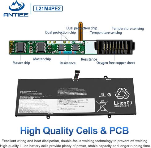 ANTIEE L21M4PE2 L21C4PE2 L21D4PE1 Laptop Battery Replacement for Lenovo Yoga 6-13ABR8 Yoga 6-13ALC7 L21L4PE2 SB11F29412 5B11F29411 SB11F29410 5B11F29414 SB11F29418 5B11F29421 15.52V 59Wh 3815mAh in Saudi Arabia