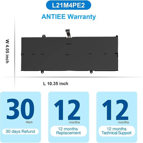 ANTIEE L21M4PE2 L21C4PE2 L21D4PE1 Laptop Battery Replacement for Lenovo Yoga 6-13ABR8 Yoga 6-13ALC7 L21L4PE2 SB11F29412 5B11F29411 SB11F29410 5B11F29414 SB11F29418 5B11F29421 15.52V 59Wh 3815mAh in Saudi Arabia