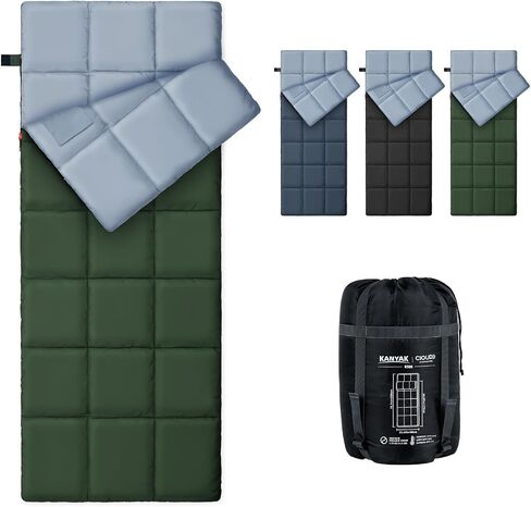Envelope Sleeping Bag 3 Season Warm Weather Portable Compact Sleeping Bags for Adult Kids with Carry Bag for Camping Hiking Backpacking and Outdoors 59℉-77℉ in Kuwait