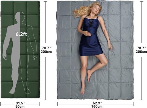 Envelope Sleeping Bag 3 Season Warm Weather Portable Compact Sleeping Bags for Adult Kids with Carry Bag for Camping Hiking Backpacking and Outdoors 59℉-77℉ in Kuwait