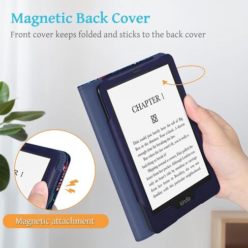 Fintie Stand Case for 6.8" Kindle Paperwhite (11th Generation-2021) and Kindle Paperwhite Signature Edition - Premium PU Leather Sleeve Cover with Card Slot and Hand Strap, Spring Bloom in Kuwait