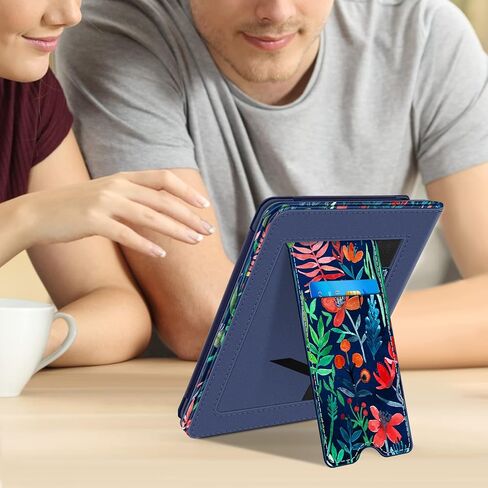 Fintie Stand Case for 6.8" Kindle Paperwhite (11th Generation-2021) and Kindle Paperwhite Signature Edition - Premium PU Leather Sleeve Cover with Card Slot and Hand Strap, Spring Bloom in Kuwait