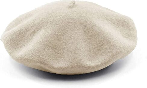 Womens Beret French Classic Beanie Hat Wool Beret Solid Color in Kuwait