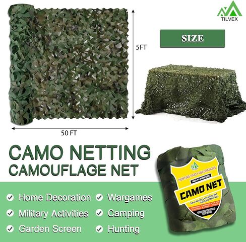 Camouflage Netting Camo Netting, Bulk Roll Camo Net Mesh for Hunting Blinds, Military Surplus, Party Decorations, Outdoor Use in Saudi Arabia