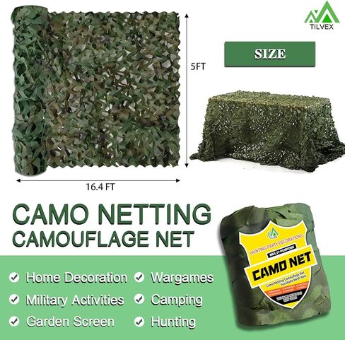 Camouflage Netting Camo Netting, Bulk Roll Camo Net Mesh for Hunting Blinds, Military Surplus, Party Decorations, Outdoor Use in Saudi Arabia