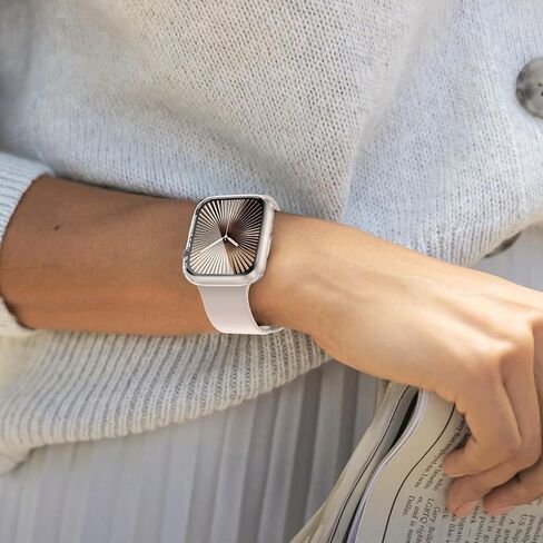 عبوتان من حافظة ممتصة للصدمات لساعة Apple، حافظة رفيعة للغاية وناعمة من مادة TPU مقاومة للصدمات وواقي ممتص للصدمات لملحقات iWatch (بدون واقي شاشة) (أسود + أسود، سلسلة 42 مم 10 (2024)) in Kuwait