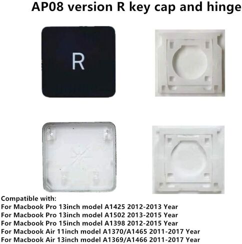 Replacement Individual AP08 Type R Key Cap and Hinges are Applicable for MacBook Pro Model A1425 A1502 A1398 for MacBook Air Model A1369/A1466 A1370/A1465 Keyboard to Replace The R Key Cap and Hinge in Saudi Arabia