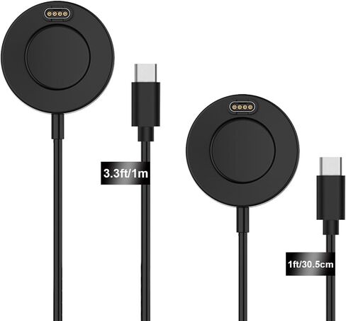 COSOOS 2-Pack Charger for Garmin Vivoactive 3, 1m/3.3ft Long & 1ft/30cm Short,Watch Charging Cable Replacement for Garmin Instinct,Vivosport,Approach S60 S40,Forerunner 945 935 245,Fenix 5 in Kuwait