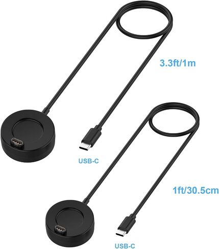 COSOOS 2-Pack Charger for Garmin Vivoactive 3, 1m/3.3ft Long & 1ft/30cm Short,Watch Charging Cable Replacement for Garmin Instinct,Vivosport,Approach S60 S40,Forerunner 945 935 245,Fenix 5 in Kuwait