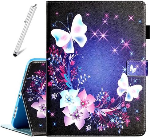 Fancity for iPad 10th Generation Case 2022, for iPad 10.9 Inch Leather Cover with Kickstand Pencil Holder, Folio Magnectic Case with Smart Auto Wake/Sleep for iPad 10th Gen. 2022, Fancy Butterfly in Kuwait