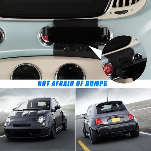 HAPPYHORSE Car Phone Mount Compatible with Fiat 500 2007-2023，Car Center Console Mobile Phone Bracket Phone Holder Phone Mount Mount with Self-Adhesive Base Accessories (Style C) in Kuwait