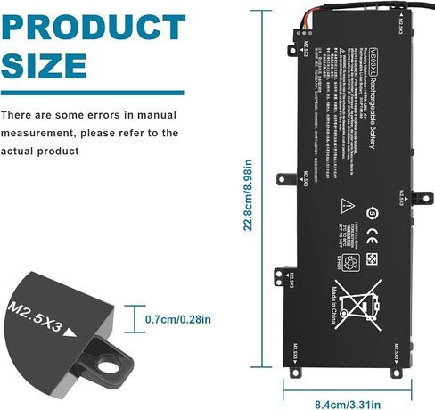 TREE.NB Spare Battery for HP Envy 15-AS000 15-AS152nr 15-AS001NG 15-AS014WM VS03XL HSTNN-UB6Y HSTNNUB6Y TPN-I125 TPNI125 849047-541 849047541 849313-850 849313850 in Saudi Arabia