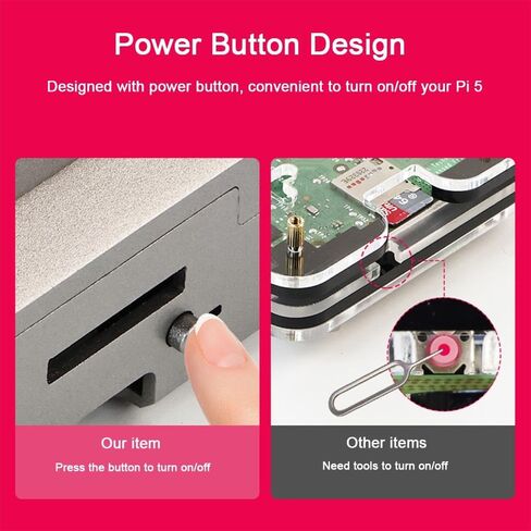 حافظة لجهاز Raspberry Pi 5، حافظة Pi 5 مع مروحة تبريد PWM in Saudi Arabia