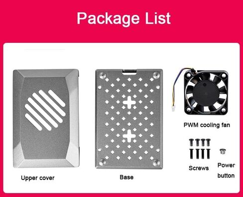 حافظة لجهاز Raspberry Pi 5، حافظة Pi 5 مع مروحة تبريد PWM in Saudi Arabia