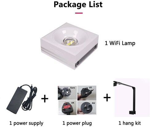 PopBloom WiFi Aquarium LED 100W Reef Light, APP Program Full Spectrum Marine Aquarium Light for SPS/LPS Coral Reef Growing Saltwater Fish Tanks (1 lamp with Hang Kit) in Saudi Arabia