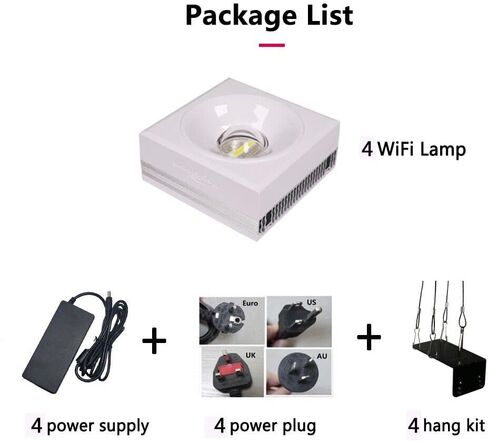 PopBloom WiFi Aquarium LED 100W Reef Light, APP Program Full Spectrum Marine Aquarium Light for SPS/LPS Coral Reef Growing Saltwater Fish Tanks (1 lamp with Hang Kit) in Saudi Arabia