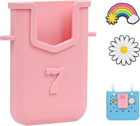 Silicone Phone Holder Suitable for Bogg Bag, Silicone Charm Insert Accessories and Attachment for Bogg Beach Bags, Phone Holder Attachment for Silicone Beach Bag, Size Fits for Insert for Most Phone in Saudi Arabia