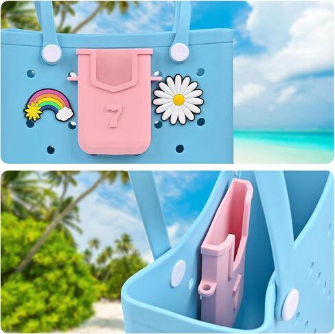 Silicone Phone Holder Suitable for Bogg Bag, Silicone Charm Insert Accessories and Attachment for Bogg Beach Bags, Phone Holder Attachment for Silicone Beach Bag, Size Fits for Insert for Most Phone in Saudi Arabia