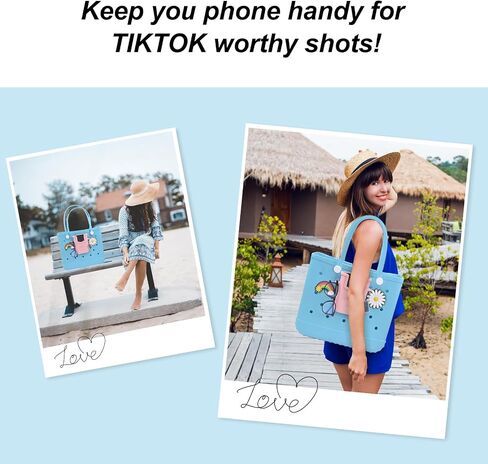 Silicone Phone Holder Suitable for Bogg Bag, Silicone Charm Insert Accessories and Attachment for Bogg Beach Bags, Phone Holder Attachment for Silicone Beach Bag, Size Fits for Insert for Most Phone in Saudi Arabia