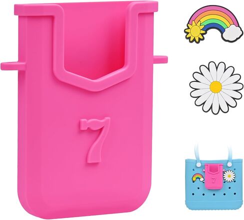 Silicone Phone Holder Suitable for Bogg Bag, Silicone Charm Insert Accessories and Attachment for Bogg Beach Bags, Phone Holder Attachment for Silicone Beach Bag, Size Fits for Insert for Most Phone in Saudi Arabia