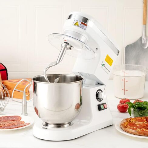 Restaurantware Hi Tek 10.6-Qt Planetary Mixer 1 No-Slip Feet Countertop Mixer - 3-Speed Removable Guard Silver Aluminum Cake Dough Mixer 110V/60Hz Includes Dough Hook Whisk & Beater in Saudi Arabia