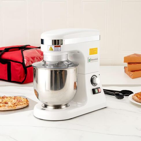 Restaurantware Hi Tek 10.6-Qt Planetary Mixer 1 No-Slip Feet Countertop Mixer - 3-Speed Removable Guard Silver Aluminum Cake Dough Mixer 110V/60Hz Includes Dough Hook Whisk & Beater in Saudi Arabia