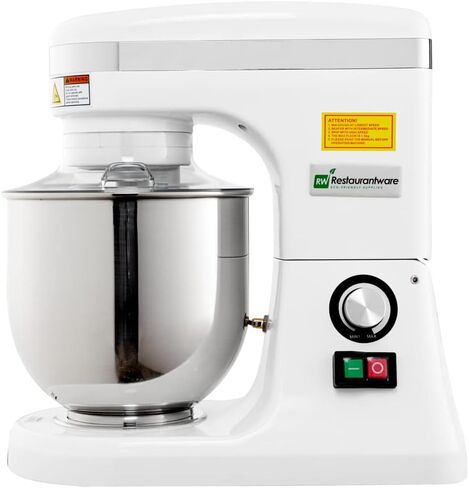 Restaurantware Hi Tek 10.6-Qt Planetary Mixer 1 No-Slip Feet Countertop Mixer - 3-Speed Removable Guard Silver Aluminum Cake Dough Mixer 110V/60Hz Includes Dough Hook Whisk & Beater in Saudi Arabia