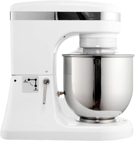 Restaurantware Hi Tek 10.6-Qt Planetary Mixer 1 No-Slip Feet Countertop Mixer - 3-Speed Removable Guard Silver Aluminum Cake Dough Mixer 110V/60Hz Includes Dough Hook Whisk & Beater in Saudi Arabia