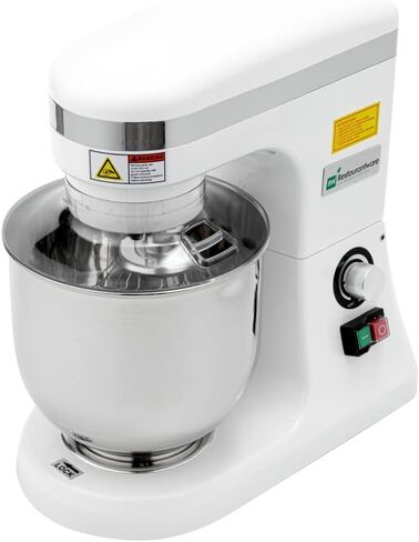 Restaurantware Hi Tek 10.6-Qt Planetary Mixer 1 No-Slip Feet Countertop Mixer - 3-Speed Removable Guard Silver Aluminum Cake Dough Mixer 110V/60Hz Includes Dough Hook Whisk & Beater in Saudi Arabia