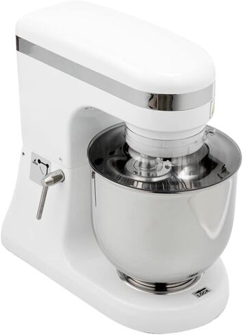 Restaurantware Hi Tek 10.6-Qt Planetary Mixer 1 No-Slip Feet Countertop Mixer - 3-Speed Removable Guard Silver Aluminum Cake Dough Mixer 110V/60Hz Includes Dough Hook Whisk & Beater in Saudi Arabia