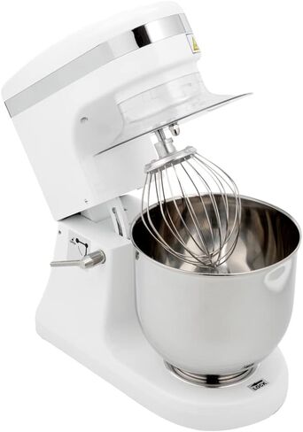 Restaurantware Hi Tek 10.6-Qt Planetary Mixer 1 No-Slip Feet Countertop Mixer - 3-Speed Removable Guard Silver Aluminum Cake Dough Mixer 110V/60Hz Includes Dough Hook Whisk & Beater in Saudi Arabia